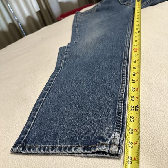 Levis 505 Straight Leg Jeans Mens 38x30 Blue Regular Fit   Made in USA - Picture 8 of 10